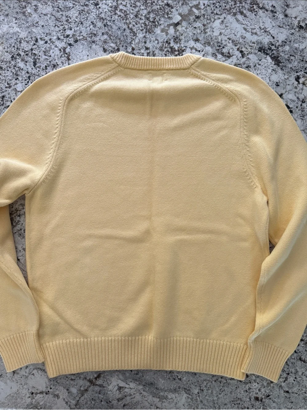 J. Crew Men's Pale Yellow Crewneck Sweater